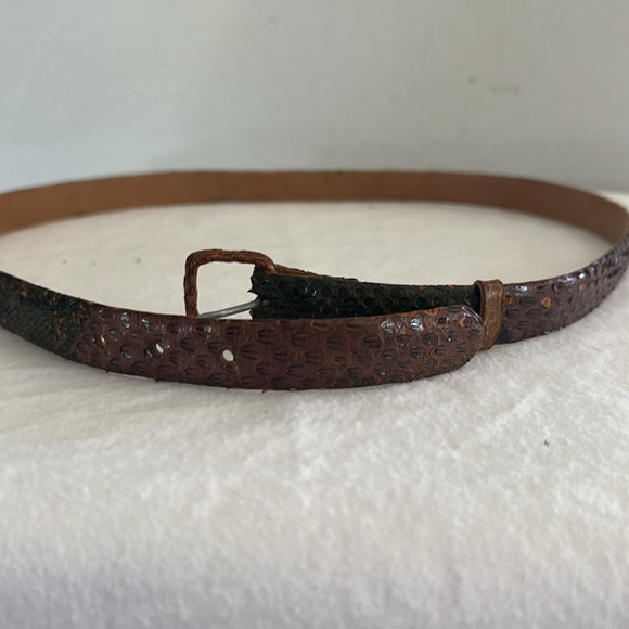 Genuine Multicolor Alligator Skinny Belt